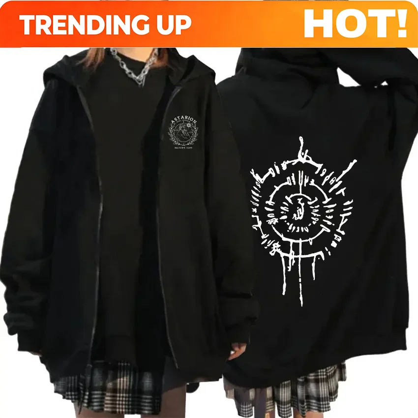 Mens Fashion Zip Up Hoodies - Özel Tasarım Astarion 2023 Baskılı Fermuarlı
