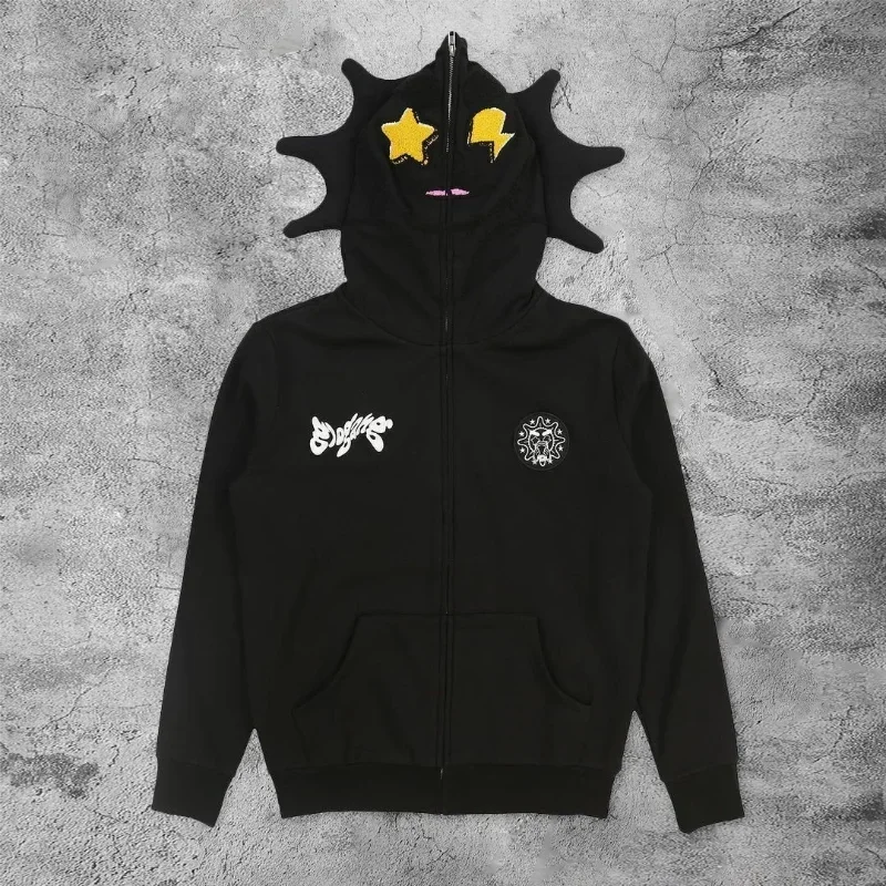 Mens Fashion Zip Up Hoodies - Kadın Erkek Y2K Moda Hoodie Mektup
