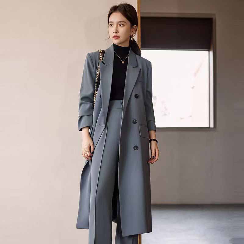 Men'S Fashion X - FANAN Zarif Uzun Trençkot Kadın Kore