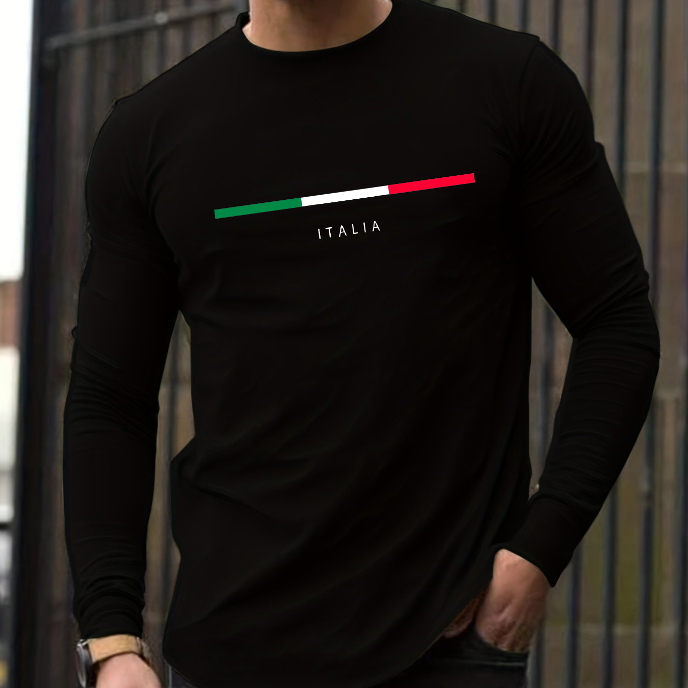 Men'S Fashion T Shirts - %100 saf pamuklu erkek uzun kollu