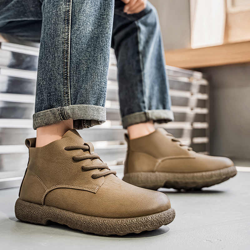 Men'S Fashion News - Erkek Ayak Bileği Botları Kahverengi Kısa