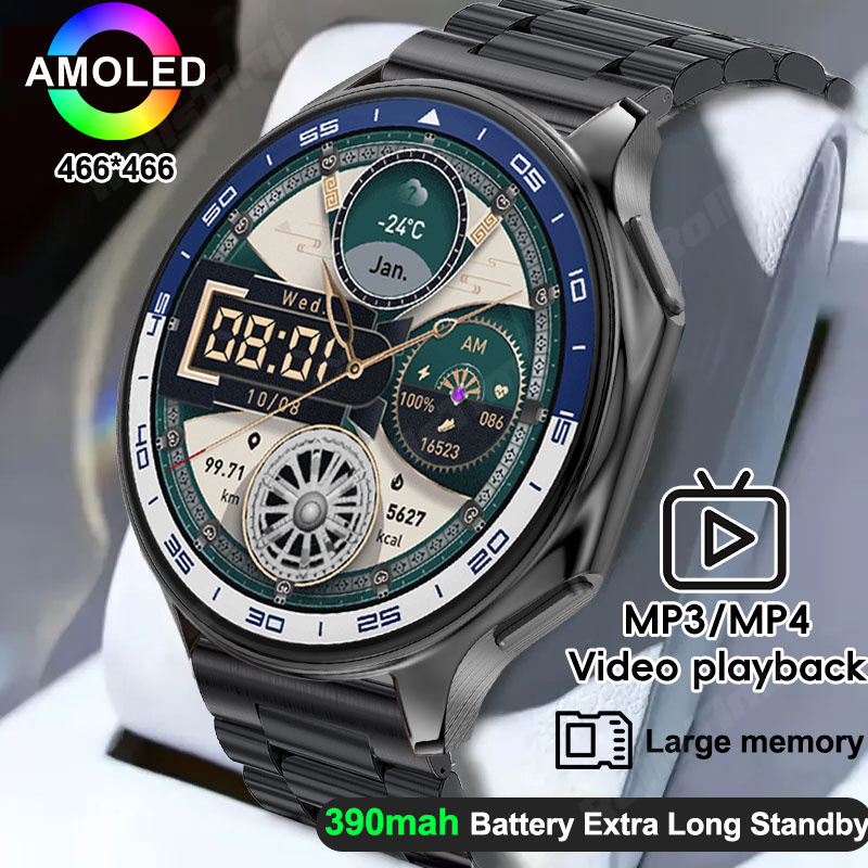 Men'S Fashion X - 1.43 AMOLED akıllı saat 3D surround