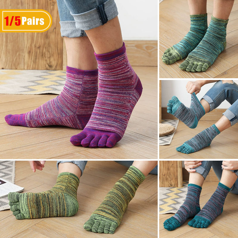 Socks Ankle Men - 1/5 Çift Adam Renkli Ayak Mutlu