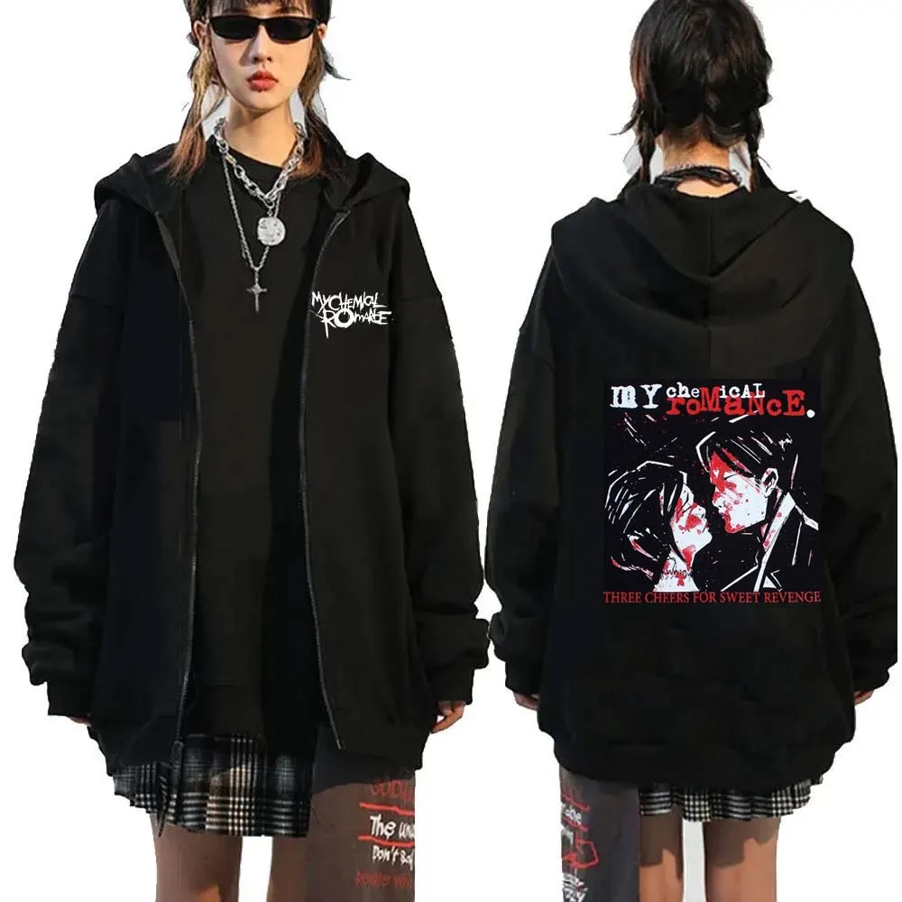 Mens Fashion Zip Up Hoodies - Rock Grubu My Chemical Romance Mcr