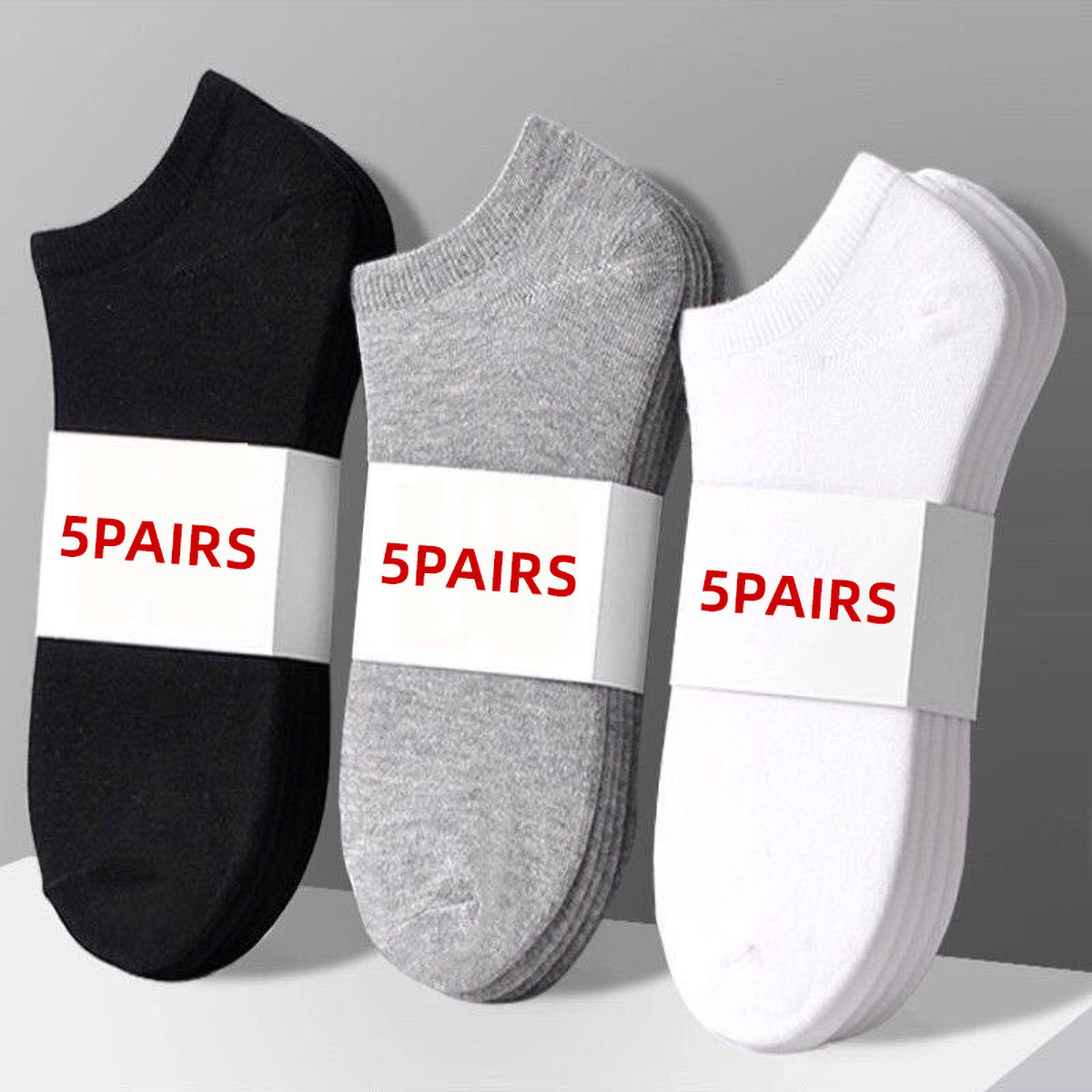 5 Çift Unisex Günlük Düz Renk  - Socks Ankle Men incelemesi ve fiyatı