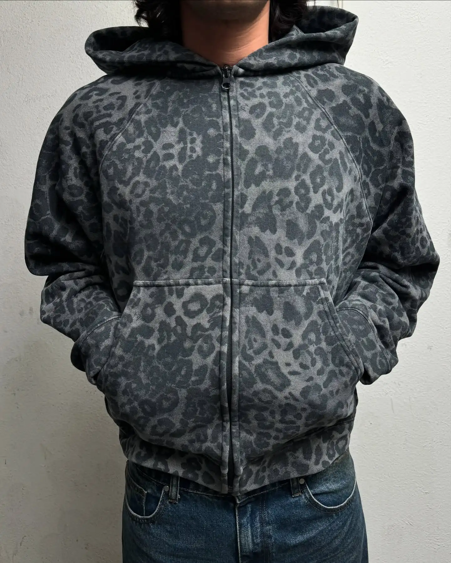Retro Y2K Leopar Desenli Fermu - Mens Fashion Zip Up Hoodies incelemesi ve fiyatı