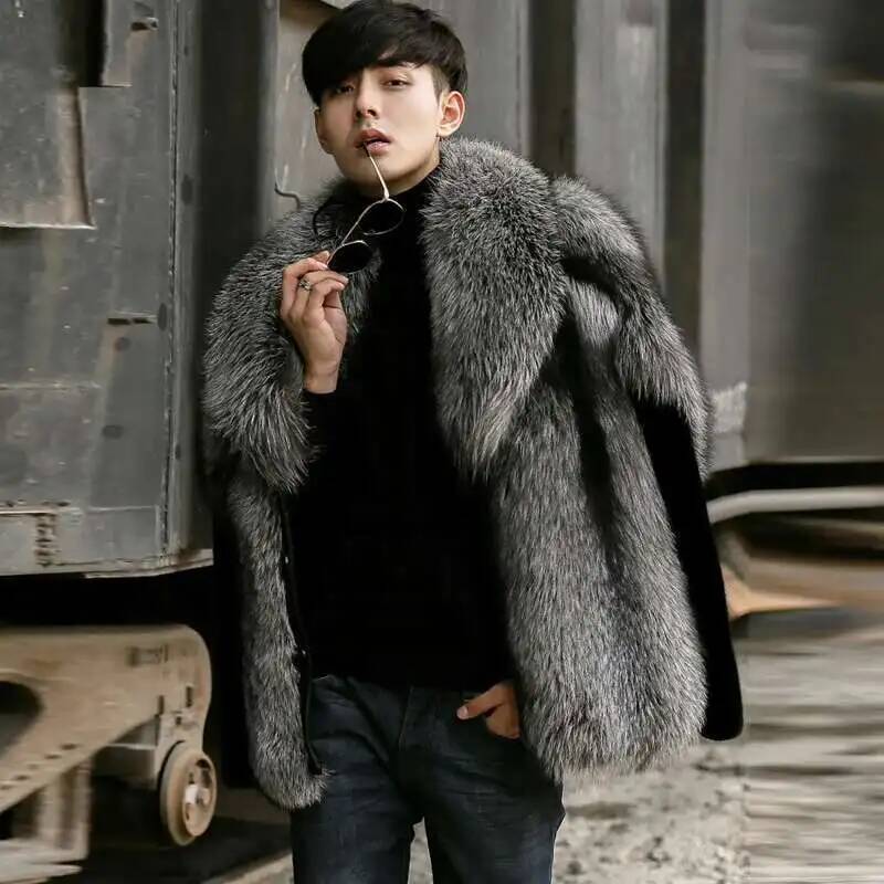 Sonbahar erkek suni kürk manto - Men'S Fashion X incelemesi ve fiyatı