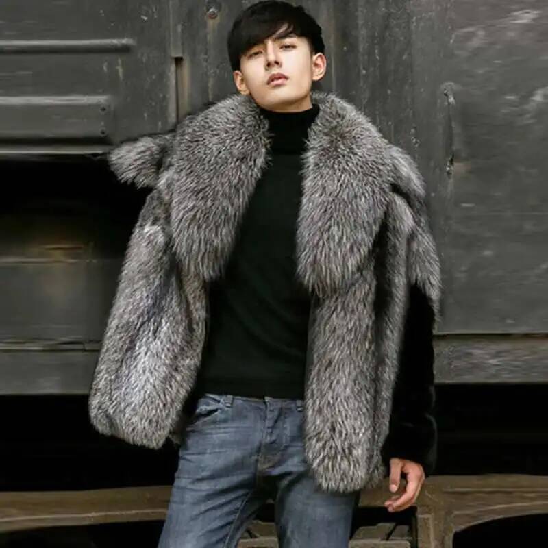 Sonbahar erkek suni kürk manto - Men'S Fashion X incelemesi ve fiyatı