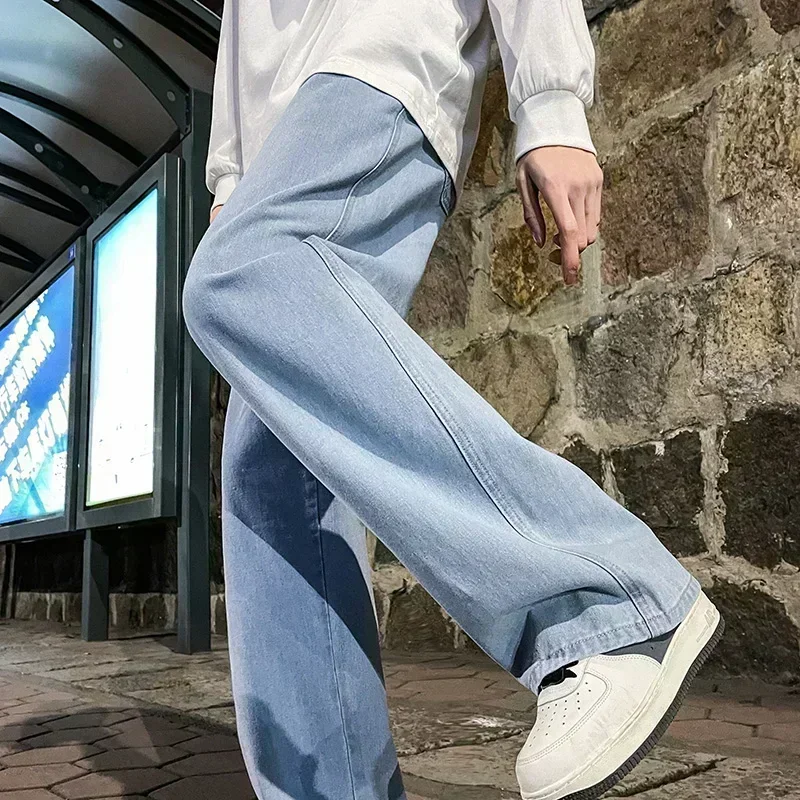 Kore Tarzı Sokak Modası Yeni M - Men'S Fashion Grey Jeans incelemesi ve fiyatı