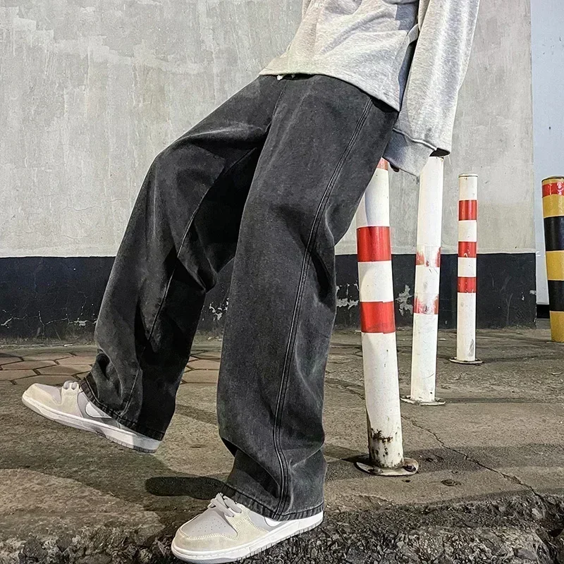 Kore Tarzı Sokak Modası Yeni M - Men'S Fashion Grey Jeans incelemesi ve fiyatı