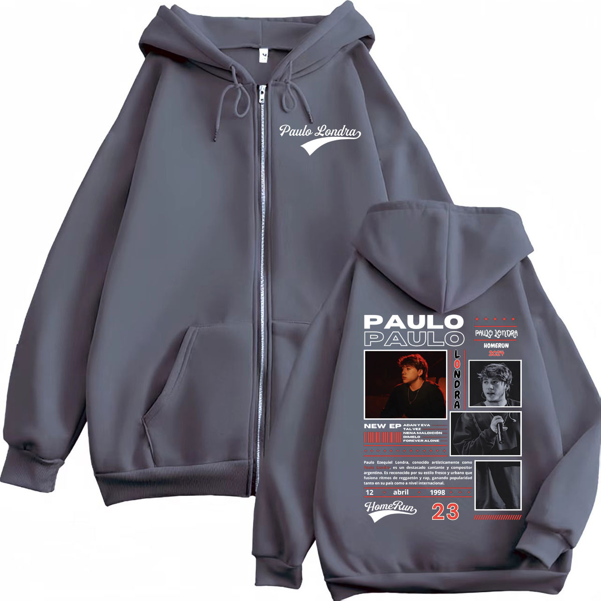 Rapçi Paulo Londra Homerun Alb - Mens Fashion Zip Up Hoodies incelemesi ve fiyatı