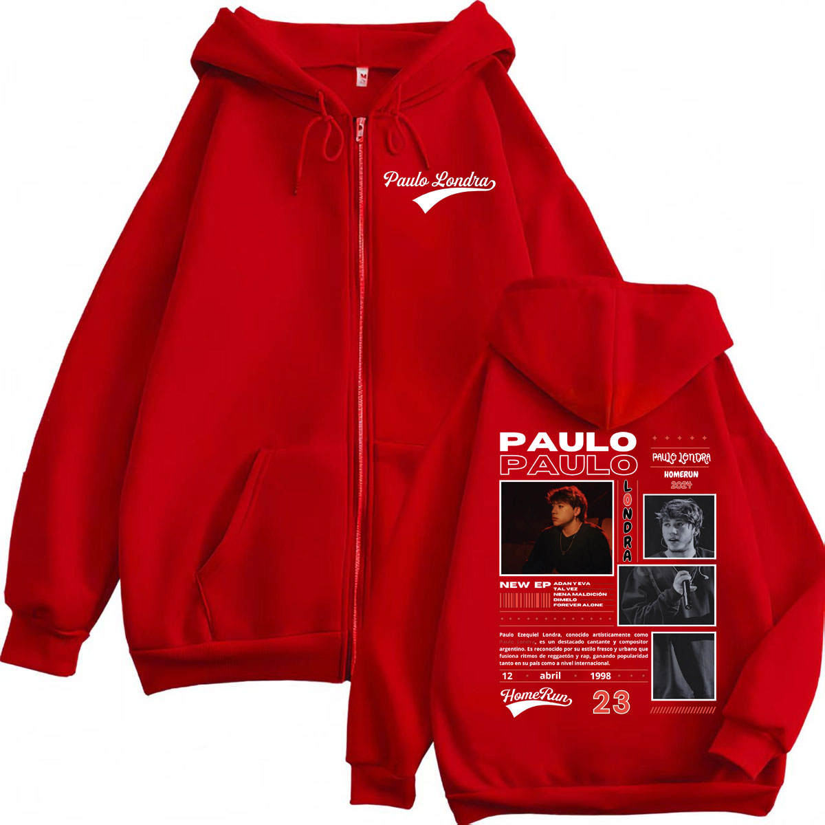 Rapçi Paulo Londra Homerun Alb - Mens Fashion Zip Up Hoodies incelemesi ve fiyatı