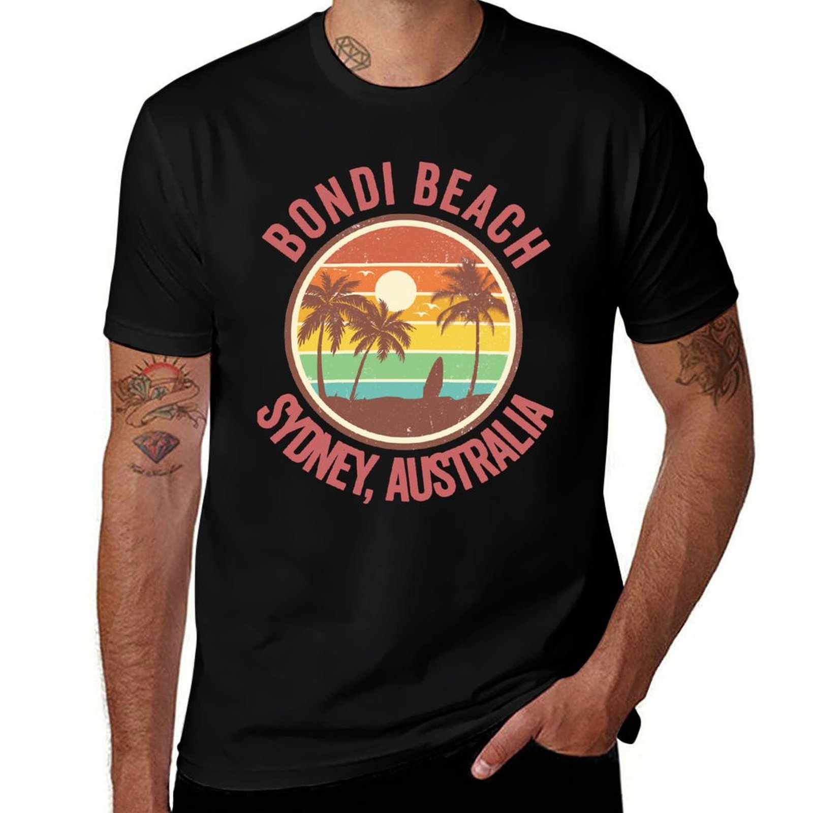 Retro Bondi Beach Sidney Avust - Men'S Fashion Sydney incelemesi ve fiyatı