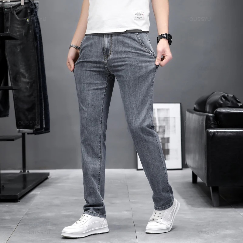 Sonbahar Koleksiyonu, Esnek, D - Men'S Fashion Grey Jeans incelemesi ve fiyatı
