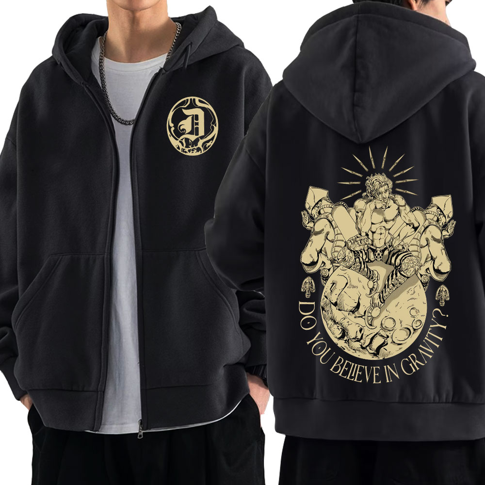Anime Jojo Tuhaf Macera Fermua - Mens Fashion Zip Up Hoodies incelemesi ve fiyatı
