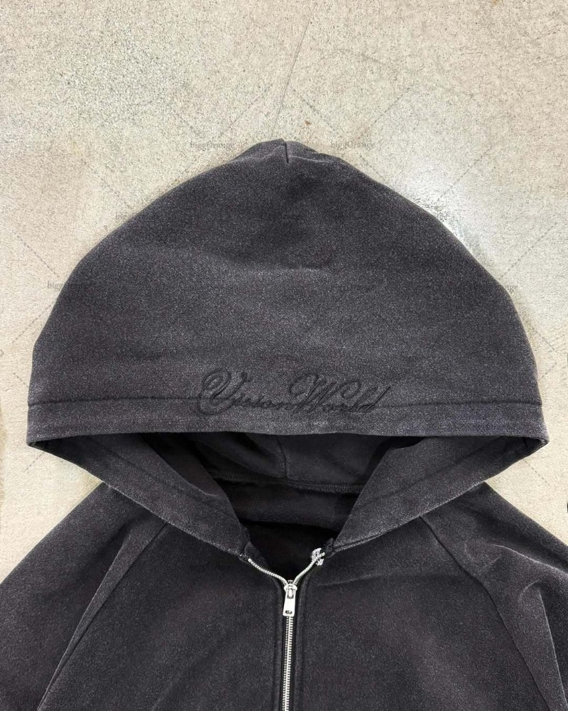 Y2K harajuku Gotik Mektup Bask - Mens Fashion Zip Up Hoodies incelemesi ve fiyatı