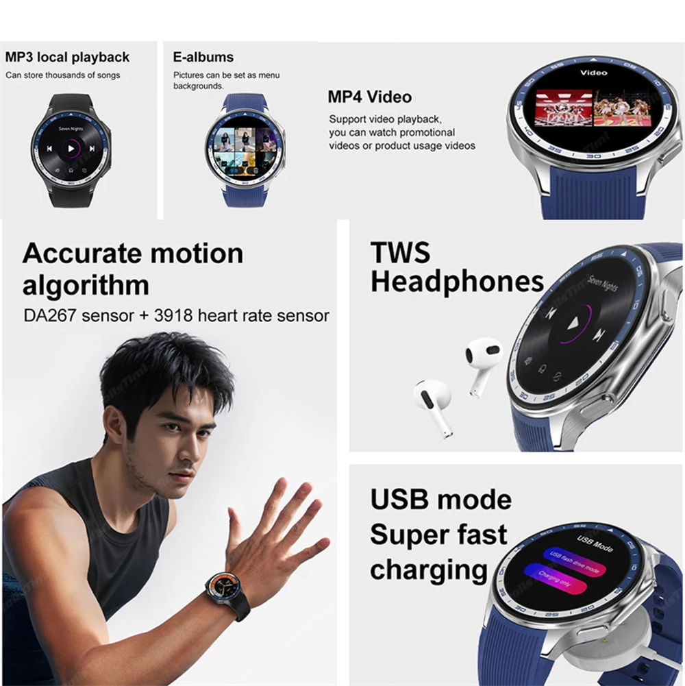 1.43 AMOLED akıllı saat 3D sur - Men'S Fashion X incelemesi ve fiyatı