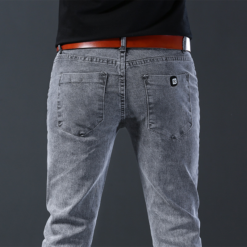 Erkek İnce Elastik Gri Kot Pan - Men'S Fashion Grey Jeans incelemesi ve fiyatı
