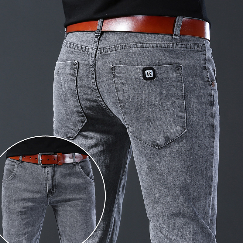Erkek İnce Elastik Gri Kot Pan - Men'S Fashion Grey Jeans incelemesi ve fiyatı