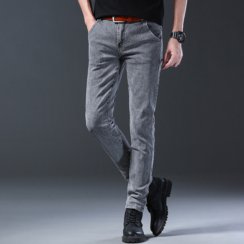 Erkek İnce Elastik Gri Kot Pan - Men'S Fashion Grey Jeans incelemesi ve fiyatı