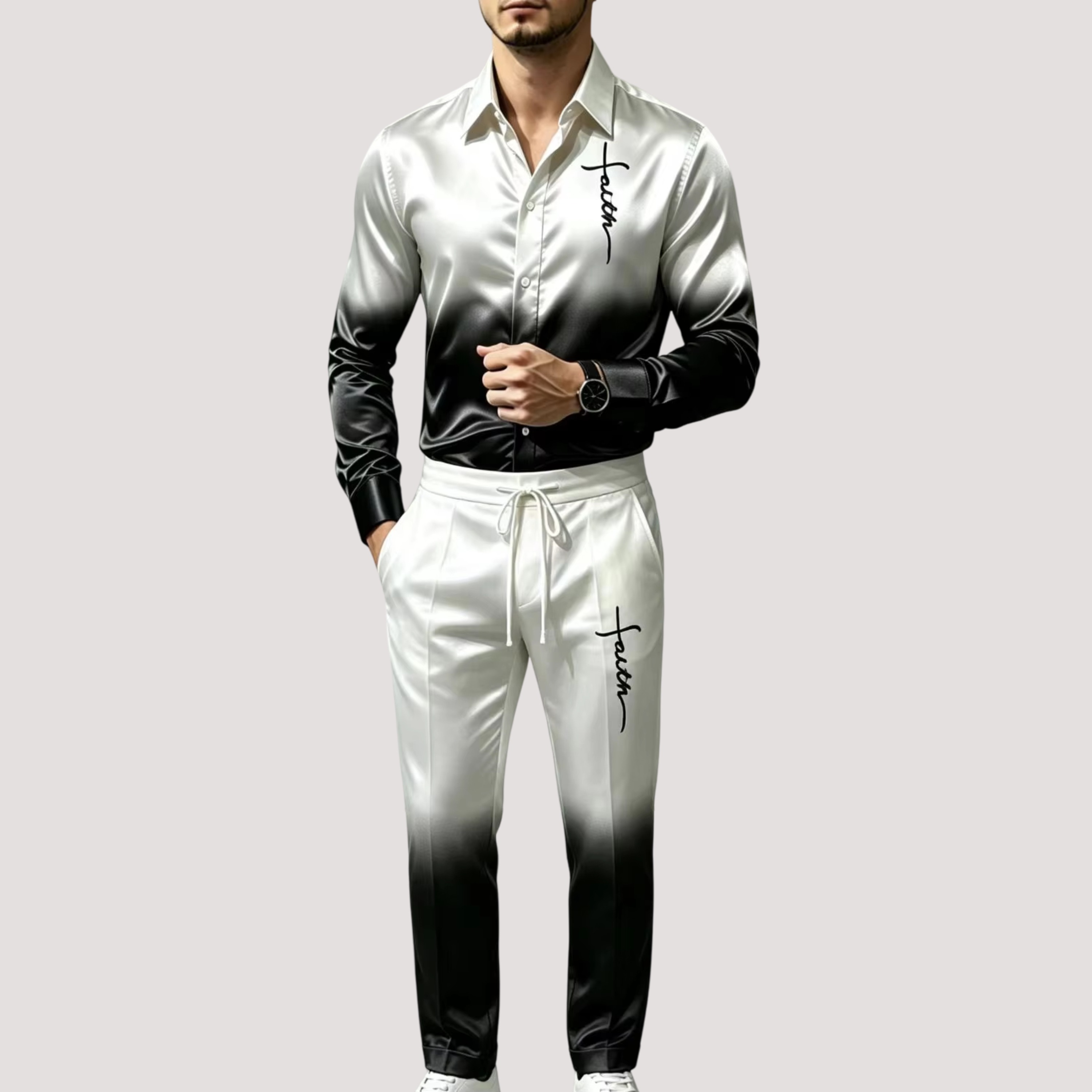 Erkek Saten İpek Spor Takım İk - Mens Fashion Clothes incelemesi ve fiyatı
