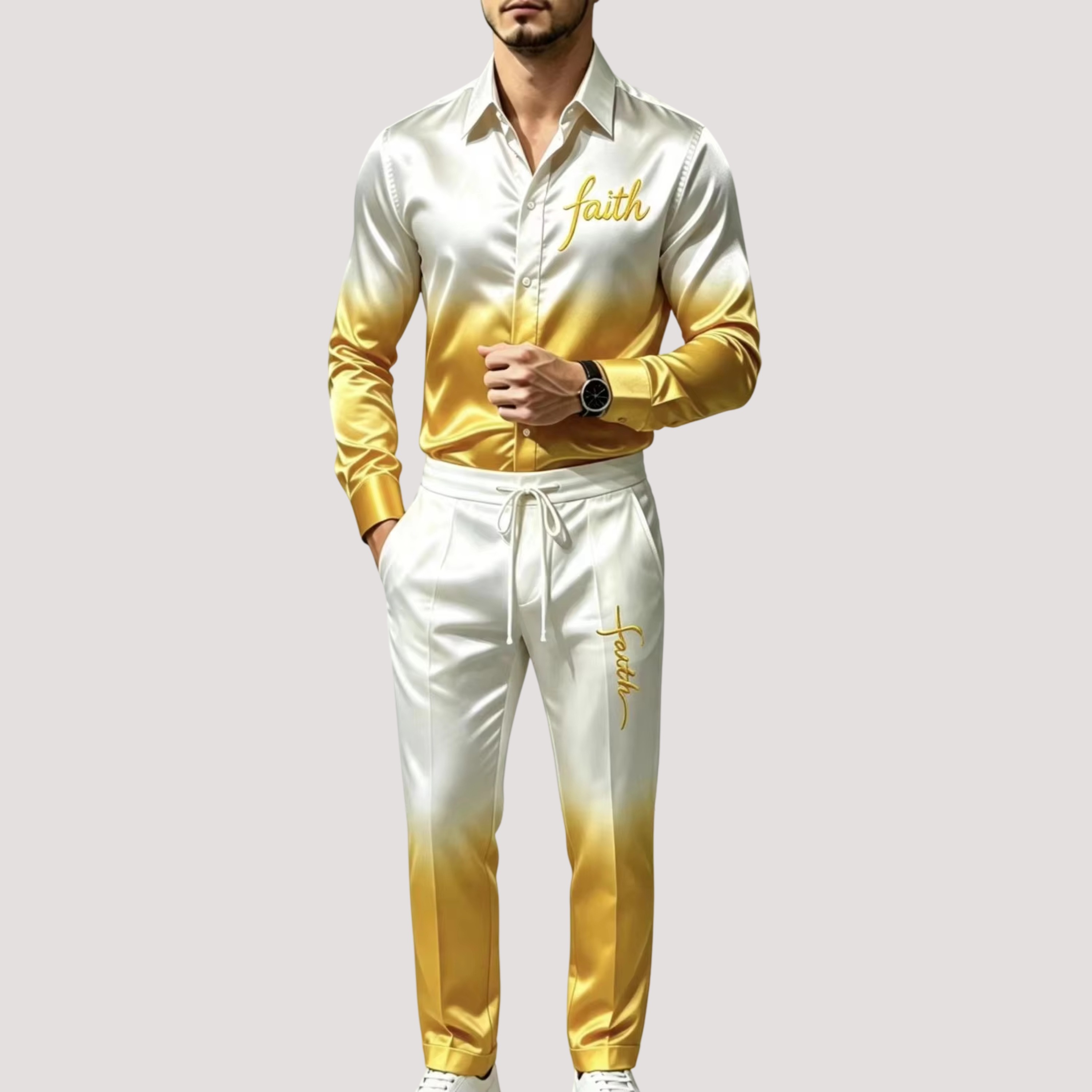 Erkek Saten İpek Spor Takım İk - Mens Fashion Clothes incelemesi ve fiyatı