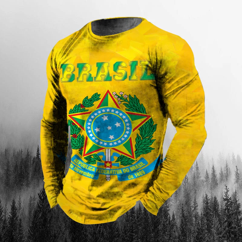 Vintage Brezilya Bayrağı 3D Ba - Men'S Fashion T Shirts incelemesi ve fiyatı
