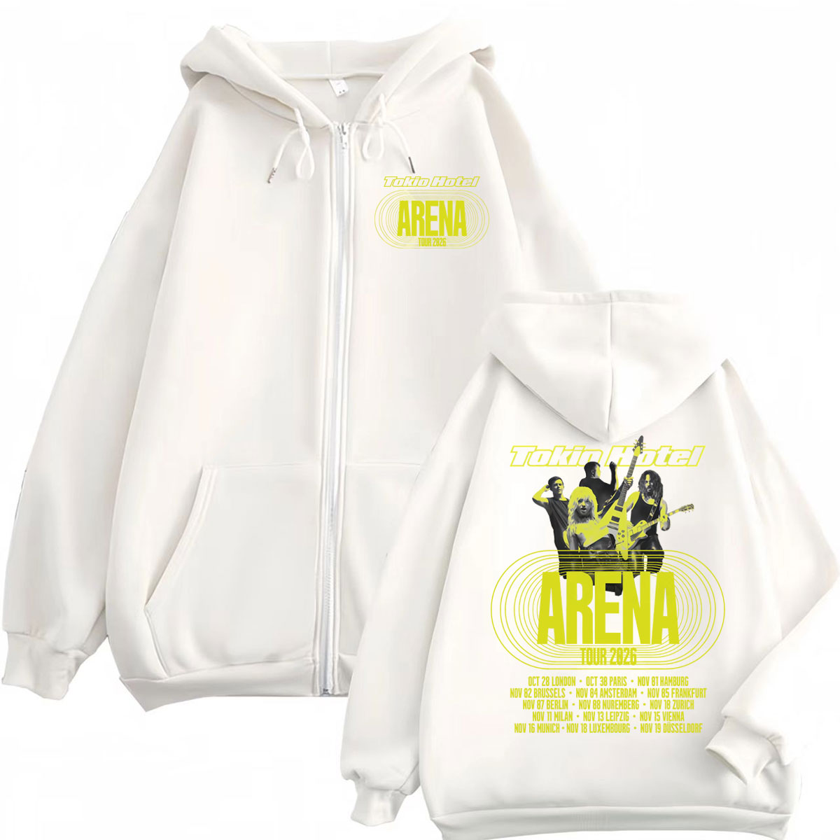 Tokio Hotel Arena Tour 2026 Fe - Mens Fashion Zip Up Hoodies incelemesi ve fiyatı
