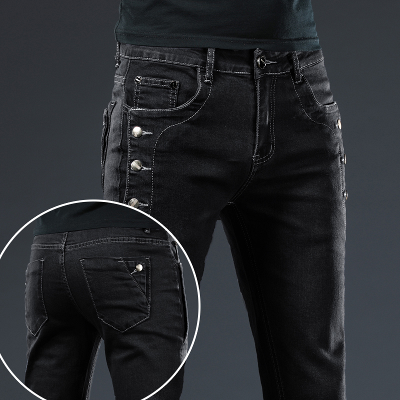 Klasik Ince Vintage Moda erkek - Men'S Fashion Grey Jeans incelemesi ve fiyatı