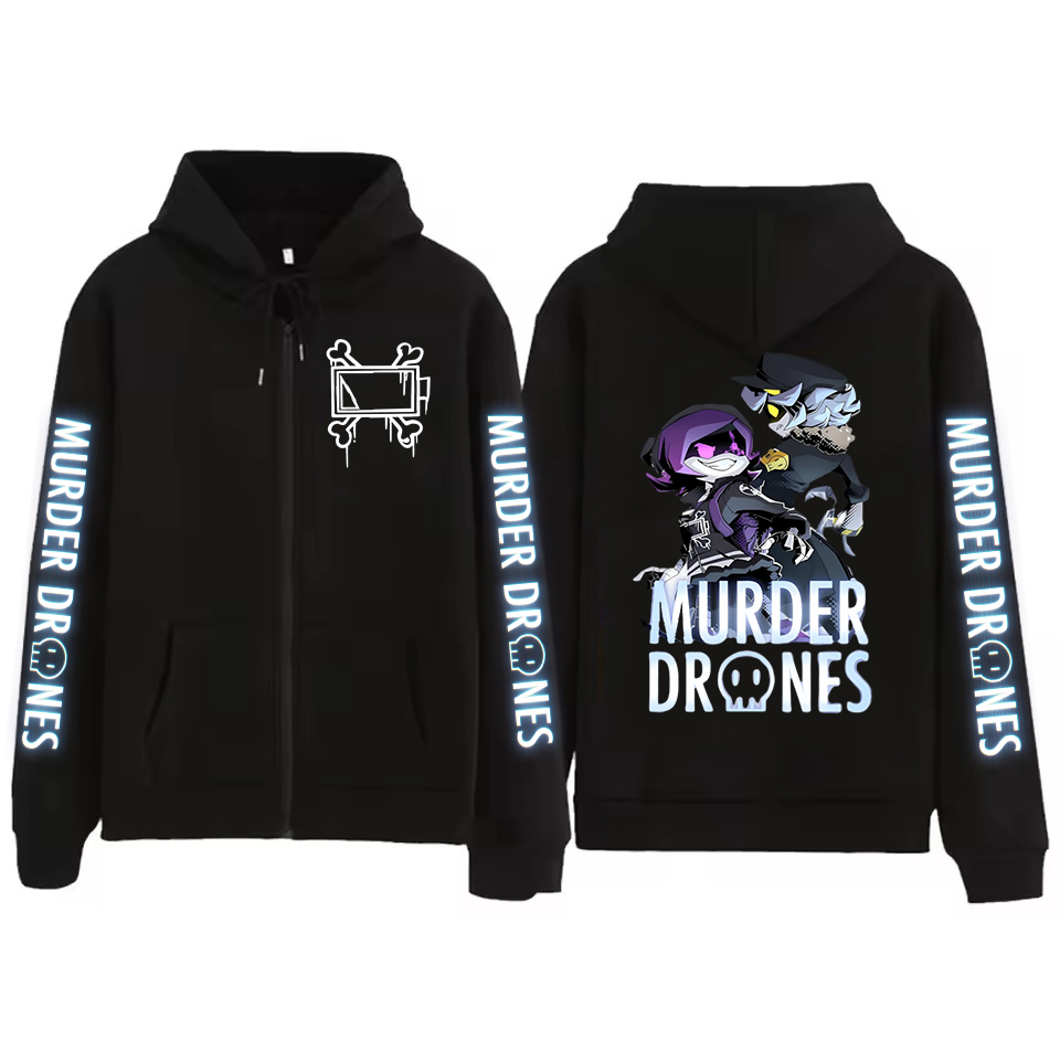 Cinayet Droneları Grafik Baskı - Mens Fashion Zip Up Hoodies incelemesi ve fiyatı