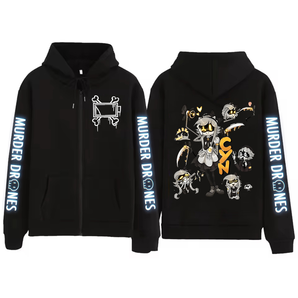 Cinayet Droneları Grafik Baskı - Mens Fashion Zip Up Hoodies incelemesi ve fiyatı