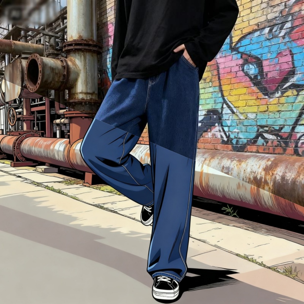 Kore Tarzı Sokak Giyim Yeni Mo - Men'S Fashion Grey Jeans incelemesi ve fiyatı