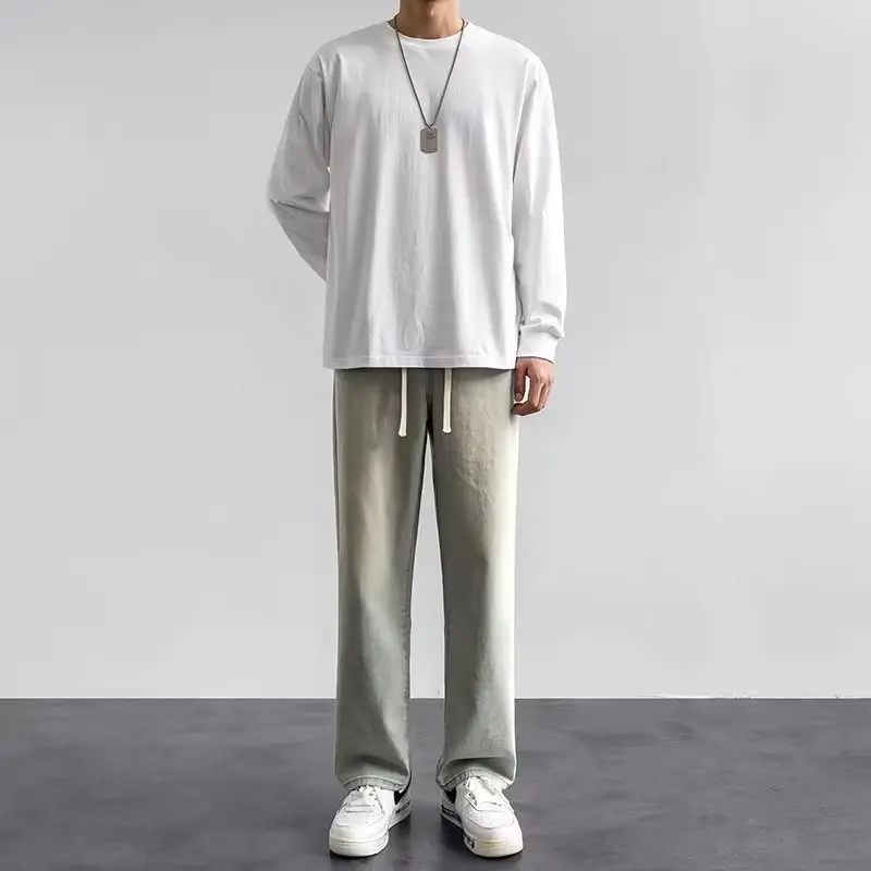 Kore Tarzı Sokak Giyim Yeni Mo - Men'S Fashion Grey Jeans incelemesi ve fiyatı