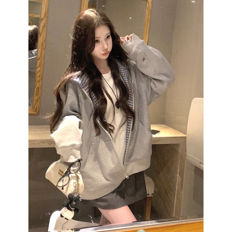 2026 Sonbahar Yeni Ekose Astar - Mens Fashion Zip Up Hoodies incelemesi ve fiyatı