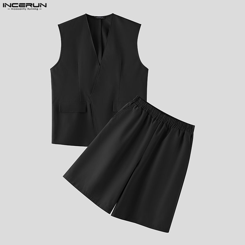 INCERUN Erkek Setleri Düz Renk - Mens Fashion Summer incelemesi ve fiyatı