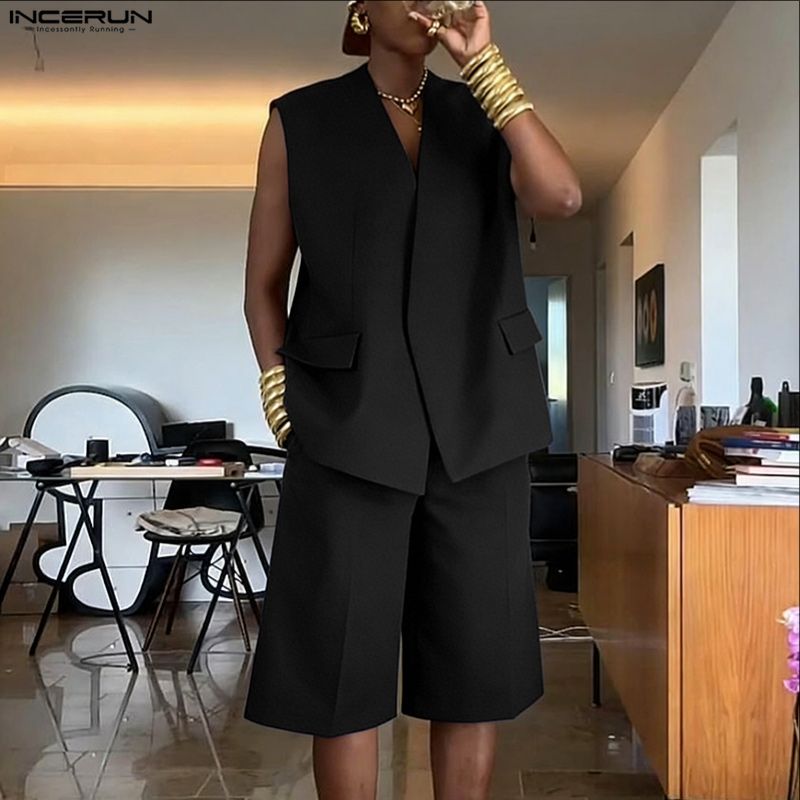 INCERUN Erkek Setleri Düz Renk - Mens Fashion Summer incelemesi ve fiyatı